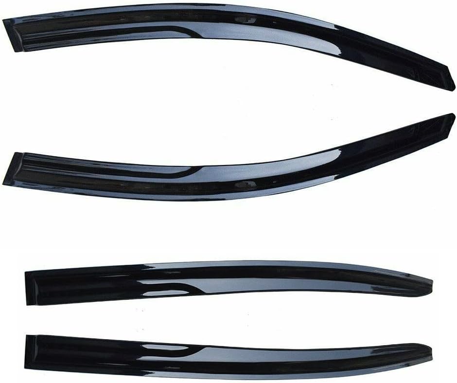 JDM Wavy Mugen Window Deflector Compatible with 2013-2017 Honda Accord Window Visor Outside Mount 4 Pcs