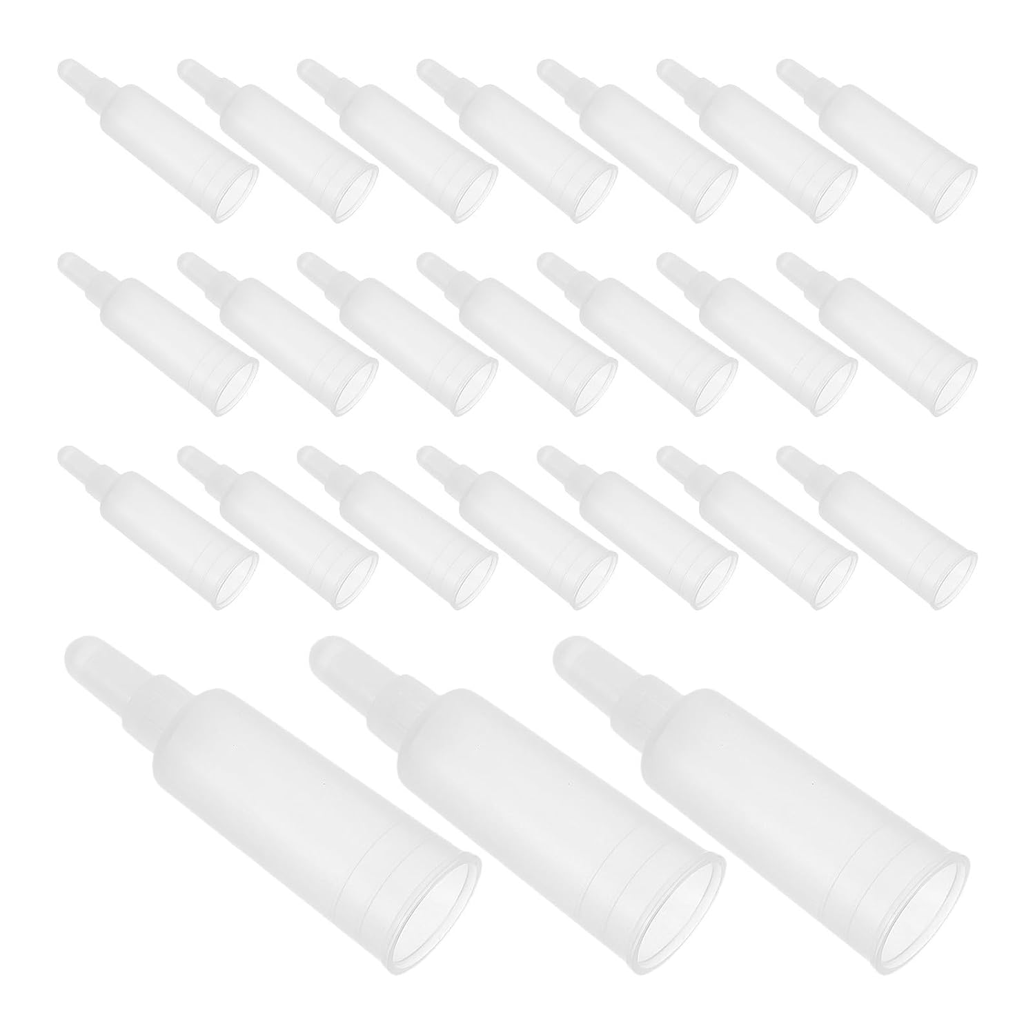 ERINGOGO 100pcs PVC Ampoule Vial Dropper Caps, 1.79inch Flexible Stopper Stoppers for Refillable Serum Bottles, Easy Sealing and Resealing Laboratory and Medication Use