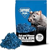 SISI UK Rat Poison Bait Grains Mouse Bait Sachets Rodent Repellent Grain Bait Sachets Mouse Poison Grain Rodent Control Fast Acting Single Feed Whole Wheat Grain Bait Sachets 150g Pack (6 x 25g)