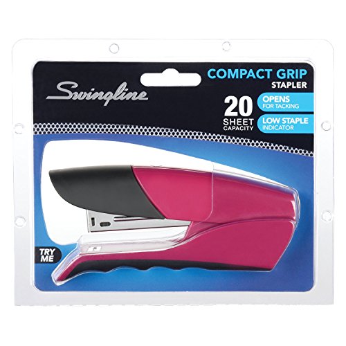 Swingline Stapler, Compact Grip, 20 Sheets, Assorted Colors, Color May Vary (S7071793E) - Thumbnail 7