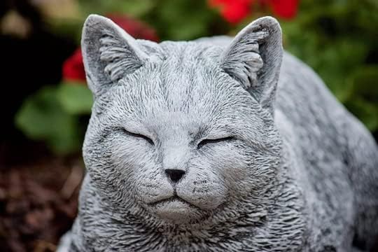 Cat Memorial Statue Sitting cat Figure Concrete Cat Garden Figurine Realistic cat Garden Decor Pet Memorial Stone