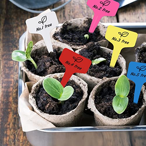 KINGLAKE 100 pièces étiquettes pour plantes potager, étiquette semis plastique, et stylo, pour jardin exterieur rétiquettes à herbes, couleurs – vue 7