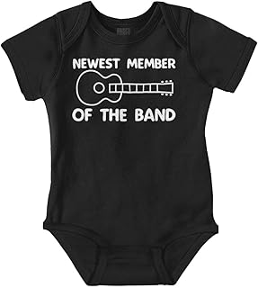 Brisco Brands Cutest Lil Rockstar Music Lover ABCD 아기 롬퍼 남아 또는 여아용