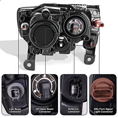 Tluuze - For Jeep Grand Cherokee Headlight Assembly 2017 2018 2019 2020 2021 Projector Headlight Headlamp Left Driver Lh Side Halogen 68266647Af Ch2502309 Dot Certified #TOP2