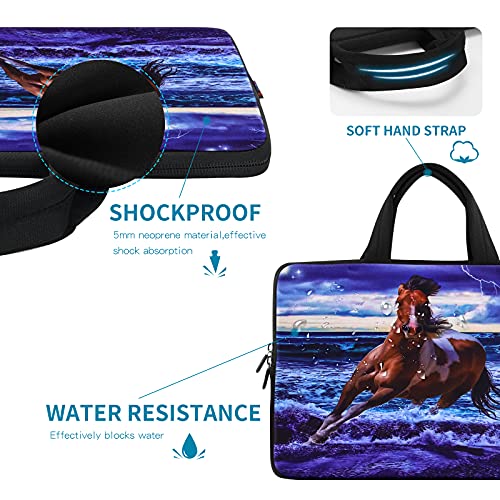 iColor 14 15 15.4 15.6 inch Laptop Handle Bag Computer Protect Case Pouch Holder Notebook Sleeve Neoprene Cover Soft Carring Case for MacBook Dell Lenovo Toshiba HP Chromebook ASUS Acer Horse ICB-04