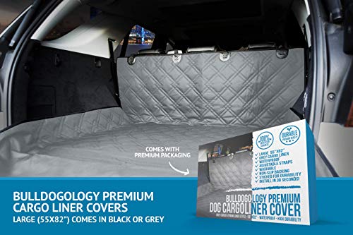 Bulldogology Suv Cargo Liner For Dogs - Heavy Duty Pet Trunk Cargo Cover - Dog Car Seat Cover Waterproof Nonslip Mat - Dog Hair, Muddy Paws, Scratches Protector For Cars Vans Suvs (Large, Grey) #TOP4