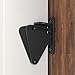 WINSOON Barn Door Lock Hardware Black Steel Sliding Privacy Latch for Closet Shed Pocket Doors Wood Gates - Black