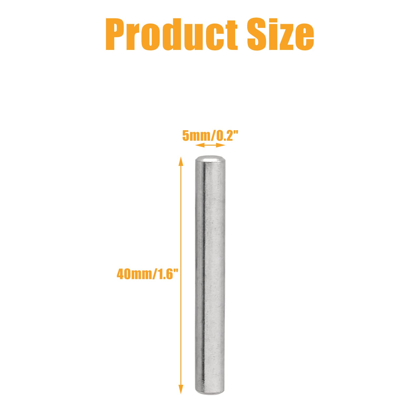 5mm x 40mm Stainless Steel Dowel Pin — Amazon image 2