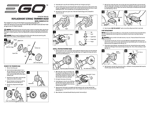 EGO Power+ AH1531 Replacement Rapid Reload Plus Trimmer Head (Anti-Clockwise) for EGO 15-Inch String Trimmer Models ST1534/ST1530/STA1500/MST1501/MHC1502, Black by EGO Power+ - Image 4