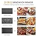 SUNVIVIPRO 3 in 1 Electric Sandwich Maker, Panini Press Grill and Waffle Iron Set, Grill and Sandwich Press with Removable Non-Stick Plates, Indicator Lights & Cool Touch Handle, 750W, Black