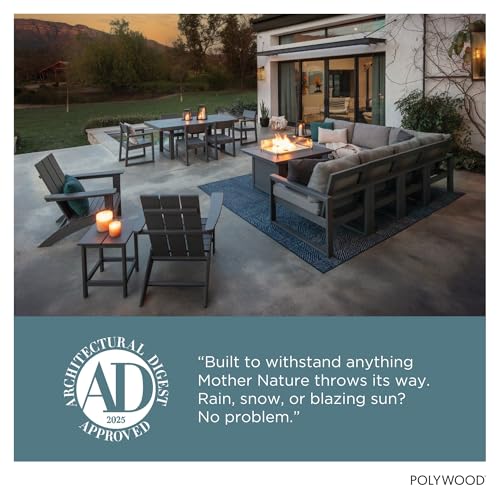 POLYWOOD NCC2280GY Nautical Arms Chaise, Slate Grey - Image 8