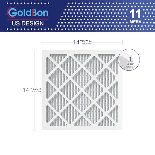 Image of 14x14x1 MERV 11 Air Filter 2-Pack for HVAC Furnace