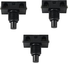 LQ Industrial 3PCS 26x25x13mm Black Inline Foot Pedal Push Button Switch Suitable for Operating Lamp Fan Small Appliances