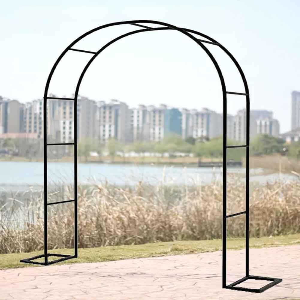 Arco de jardín ajustable de 120-350 cm para bodas, blanco y resistente a la intemperie