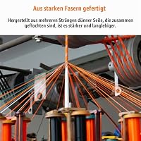 10mm Mehrzweckseil, Outdoor Cord Rettungsseil Bootstauwerk Ankertauwerk Dock Lines Autoschleppseil Hebezeug Takelseil (Schwarz, 10 Meter) – Ansicht 7