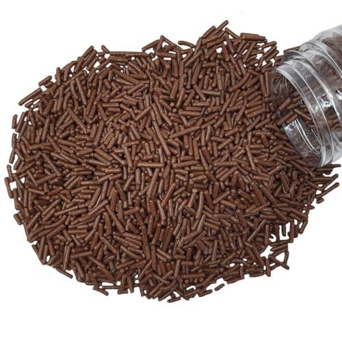 Homankit Brown Jimmies Sprinkles Edible Sprinkle Candy Soft Jimmies Toppings for Ice Cream, Cupcake...