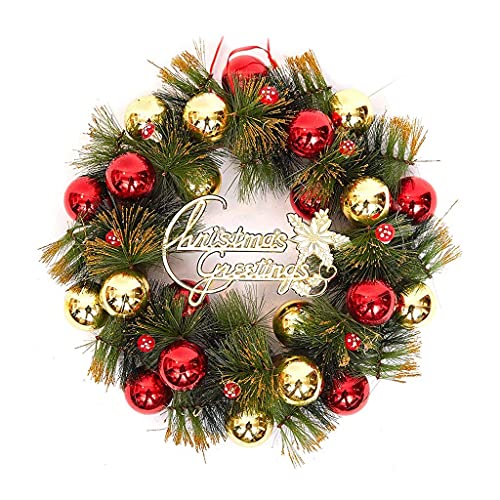 Couronne de Noël artificielle sans entretien de 40 cm pour porte et mur intérieur
