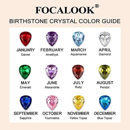 Focalook 925 Sterling Silver Cz Teardrop Lariat Necklace 16"-18" Y Drop Adjustable May Birthstone Synthetic Emerald Necklaces For Women #TOP6