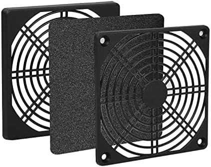 GELRHONR 12 x 12CM PC Chassis Fan Dust Filter,PC Case Cooling Fan Dust Filter Mesh Net Cover,122mm Computer Dustproof Fan Protector Dust Filter Cover Grill with Screws - Black (12CM)