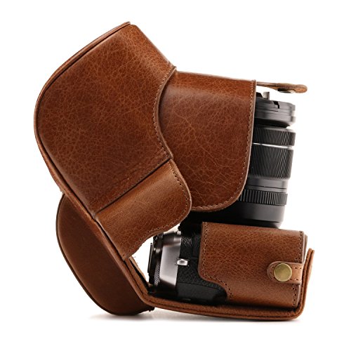 MegaGear Ever Ready Echtleder Kamera-Case mit Trageriemen kompatibel mit Fujifilm X-E3 (23mm & 18-55mm) – Bild 4