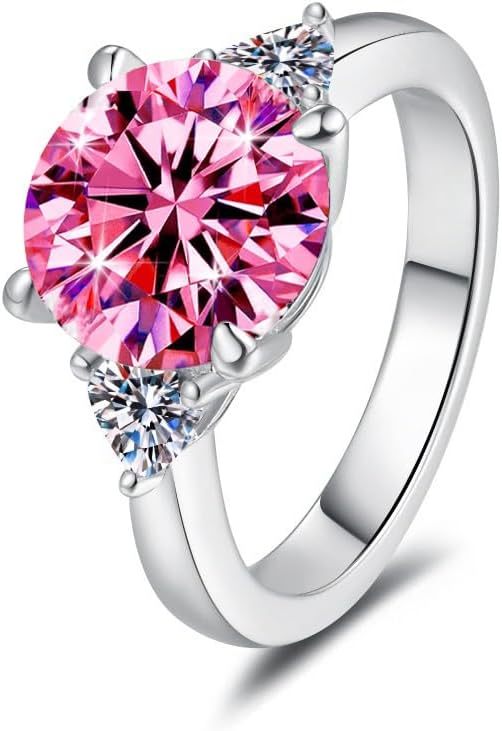 Super Flash Big Moissanite Ring Women Jewelry 5ct 11MM Color Moissanite Laboratory Diamonds S925 Silver Bands Jewelry