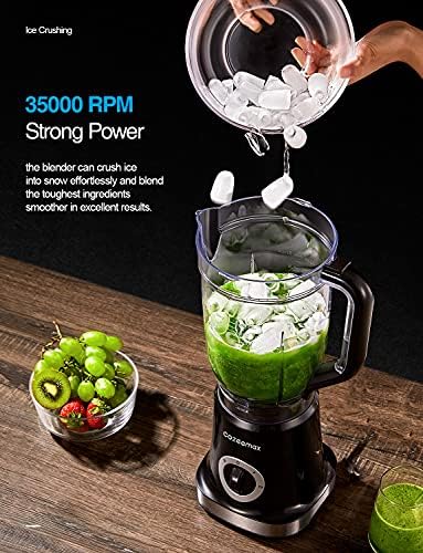 Cozeemax Blender Smoothie Maker, 1.8L Professional Countertop Jug Blenders, 2 Adjustable Speeds & Pulse Function, for Smoothie, Milk Shake, Fruit Juice and Ice Crush, BPA Free, 700W