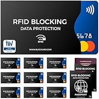TÜV geprüfte RFID Blocking NFC Schutzhülle (12 Stück) für Kreditkarten, EC, Bank-Karte, Reisepass & Ausweise |...