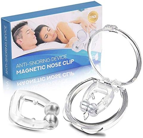 Clipple Anti Snoring Device,Snore Solution Silicone Magnetic Anti Snore Transparent Silicone Stop Snoring Device Silicone Nose Clip Tools Professional Relieve Snore Mini Comfortable Sleep Sleeping Aid