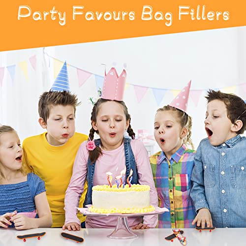 Reastar Finger Skateboard, 6 Stück Fingerboard, Mini Fingerskateboards Set, Professionelles Finger Spielzeug - für Kinder Partytütenfüller, Kindergeburtstag Geschenke (Zufällige Muster)