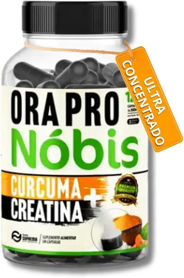 O. Pro N Cúrcuma + Creatina Premium 100% Natural 500mg 120 Cápsulas