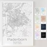 Mapdify Paderborn personalisiertes Stadtposter, dein 