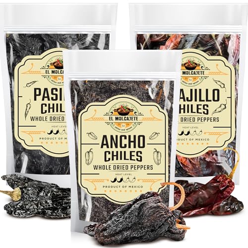 Dried Chili Pepper Variety Pack 4oz Each - Includes Premium