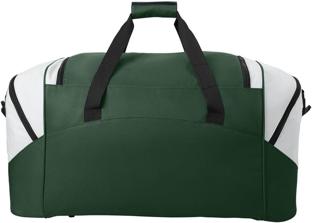Personalized Large Duffel Bag, Football, Soccer, Basketball, Baseball Duffle Bag, Athlete Gift, Sport Bag, Embroidered Name, Hunter/Grey