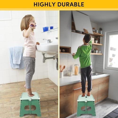 Image of Folding Step Stool | Folding Stool | Bathroom Stool | Travel Stool | Step Stool (1) 9 inch Height