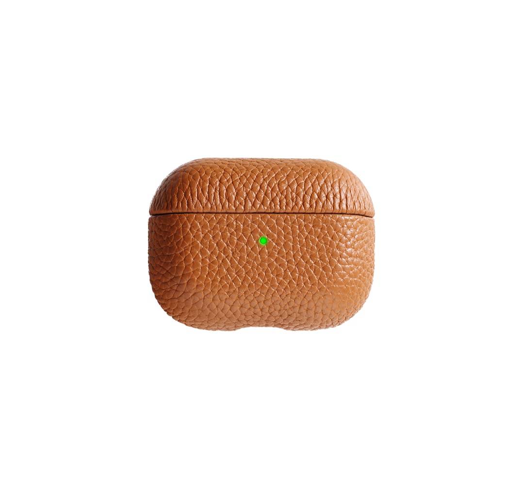 Genuine Leather Case for AirPods Pro, Compatible with AirPods Pro Case, Support Wireless Charging and Front LED Visible for Case