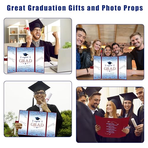 Image of Vlipoeasn 2026 Graduation Guest Book Alternative, Red Blue & White Class of 2026 Graduation Party Decorations, Unique Graduation Gifts for Friends, Grad Signature Book for 2026 College High School