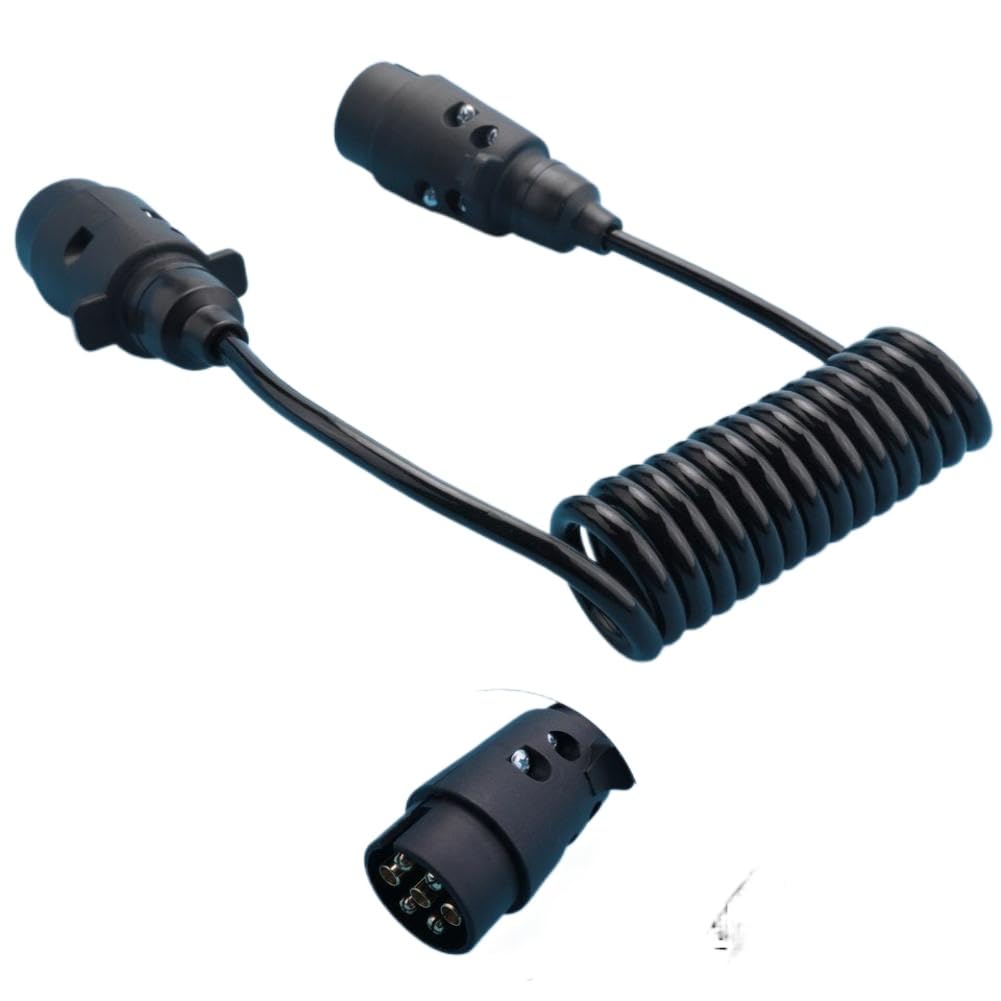 Acoplador de Cable de extensión para Remolque de Coche, 1,6 M, 7 Pines, Compatible con remolques automotrices