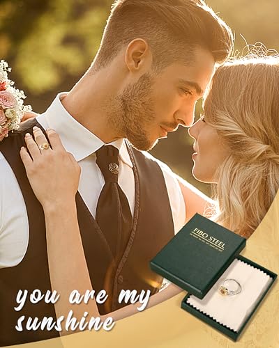 925 Sterling Silver Rings Sunflower Fidget Ring for Women Anxiety Stress Relieving You Are My Sunshine Flower Spinner Rings Cubic Zirconia Open Adjustable Stacking Statement Wedding Stackable Ring Jewelry Gift for Women4