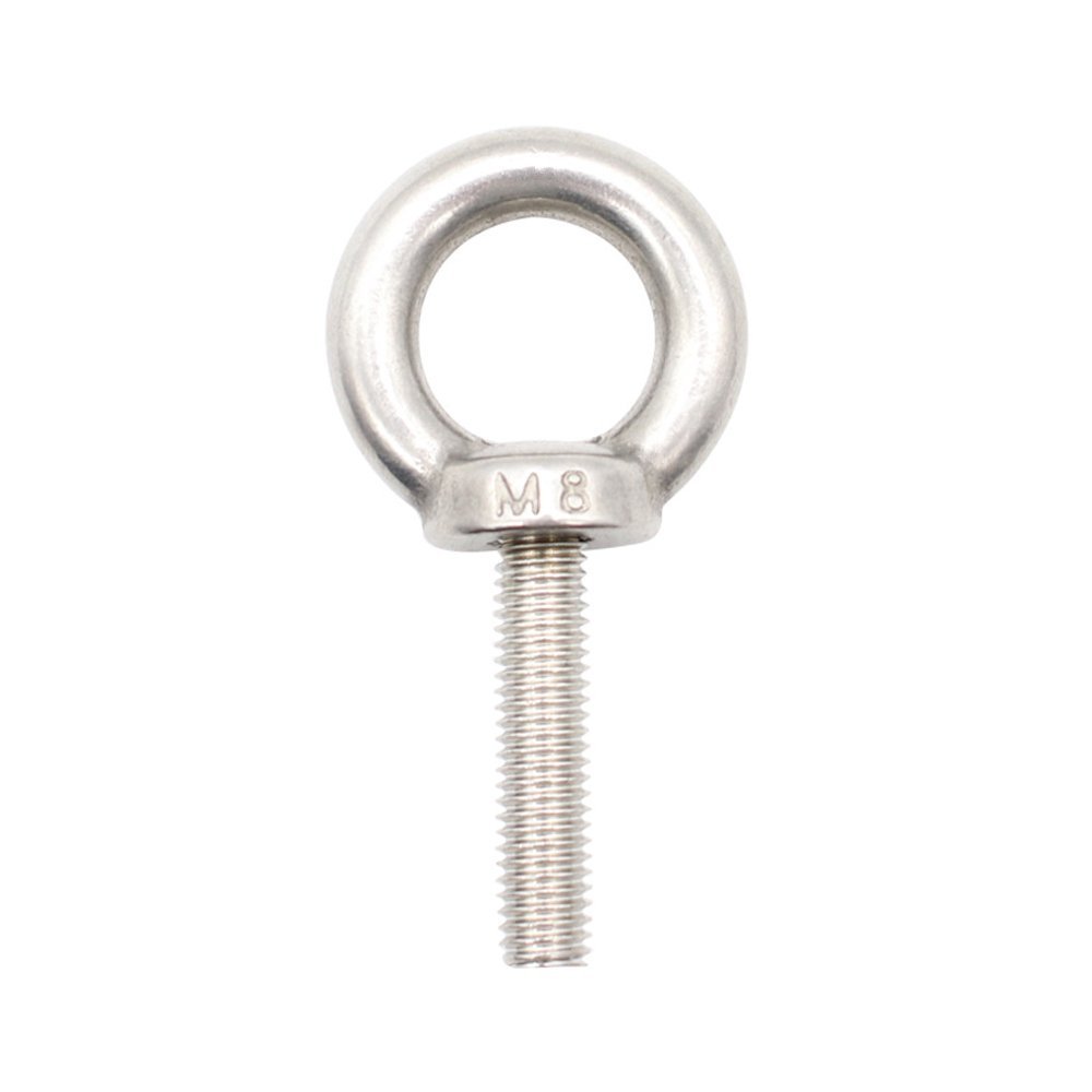 5Pcs 304 Stainless Steel M8 x 32mm Male Thread Lifting Ring Eye Bolts