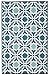 Fab Habitat Outdoor Rug - Waterproof, Fade Resistant, Reversible - Premium Recycled Plastic - Spanish Tile Farmhouse - Large Patio, Deck, Sunroom, Camping, RV - Seville - Multicolor Blue - 6 x 9 ft