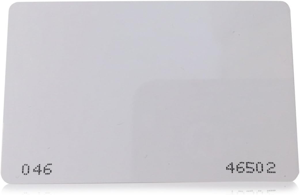 50 pcs 26 Bit Proximity CR80 Cards Weigand Prox Blank Printable Swipe Cards Compatable with ISOProx 1386 1326 H10301 format readers. Works with the vast majority of access control systems