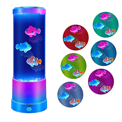 Lava Lamps,Jellyfish Night Light With 7 Color Changing,Table Lamp With 2 Realistic Jellyfish,Battery Powered Jellyfish Lamp For Living Room Bedroom Decor,Birthdays Christmas Gifts #TOP11