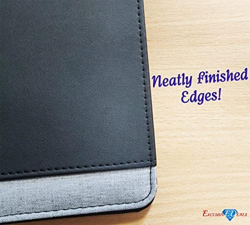 ED Smart Business A4 Padfolio Case Document Organizer Portfolio Handy Pockets & Card Slots Recycl Paper Notepad Conference Contractor Executive Folder Faux Leather & Fabric