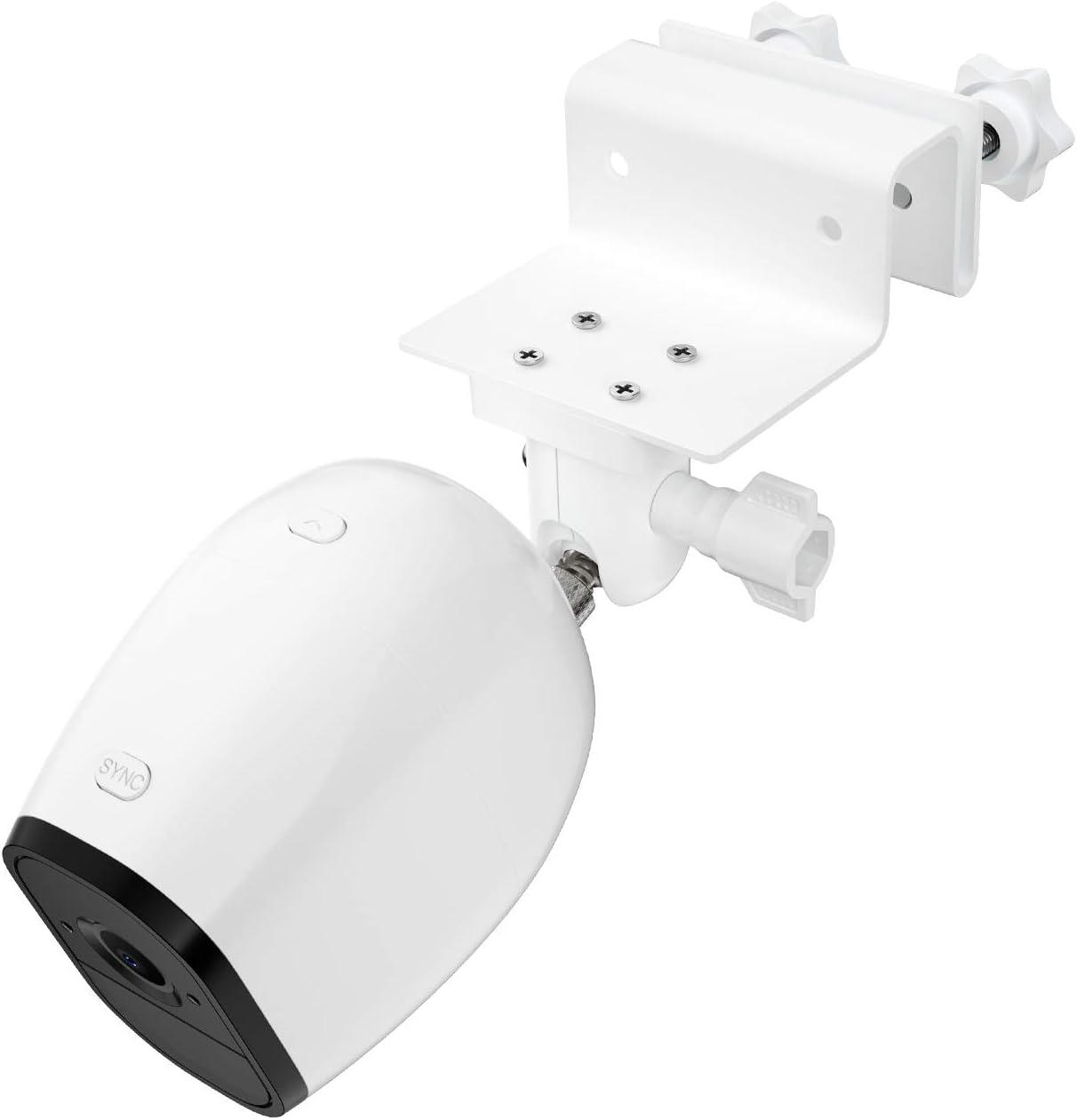 HOLACA Gutter Mount for Arlo Pro 4 eufyCam 2C Pro E and 2 E20 E40 L20,Arlo Essential,Arlo Pro 2,Arlo Pro 3,Wyze Cam Outdoor,Arlo GO,Arlo Ultra Ultra 2,Arlo Light and Solar Panel(2 Pack, White)