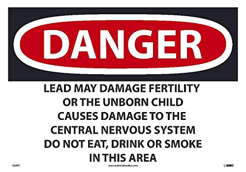 Panneau danger plomb D36PC de signalisation nationale 35,6x50,8 cm