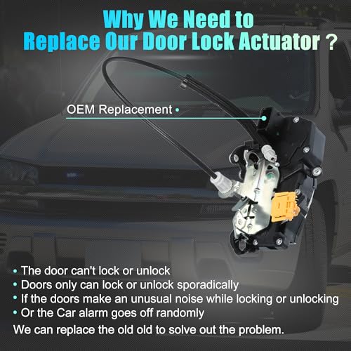 Image of uxcell Front Left Side Power Door Lock Actuator Motor with Cable for Cadillac CTS 2009-2014 No.22862244
