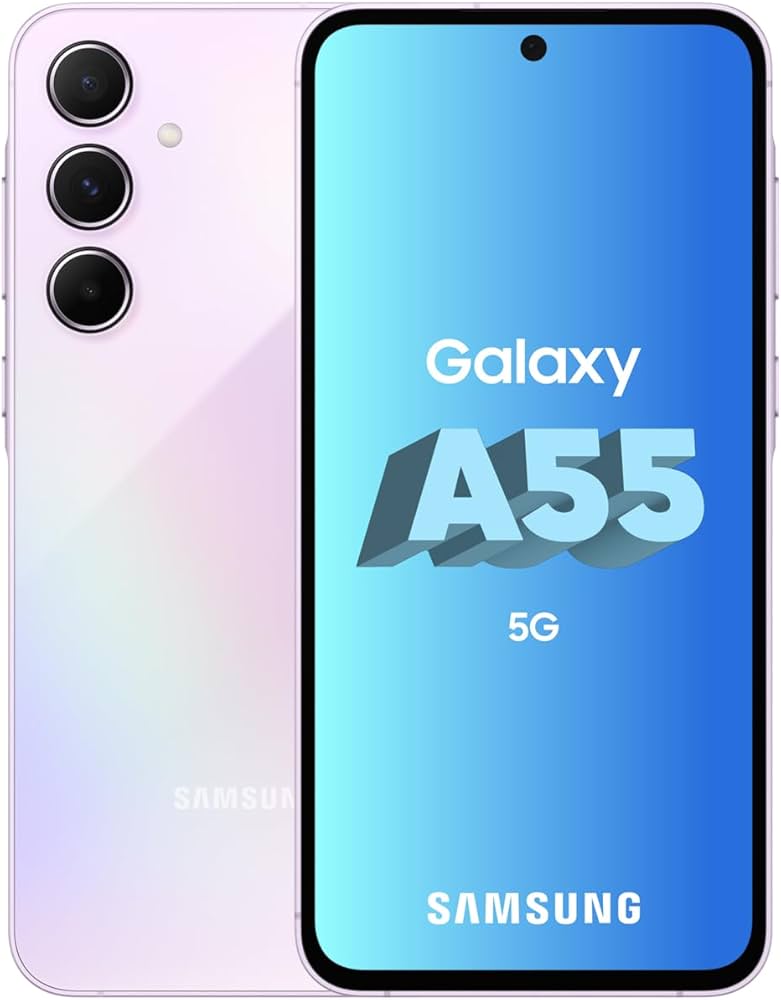 Samsung Galaxy A55 5G, Dual, 256GB 8GB Ram, Awesome Lilac : Amazon