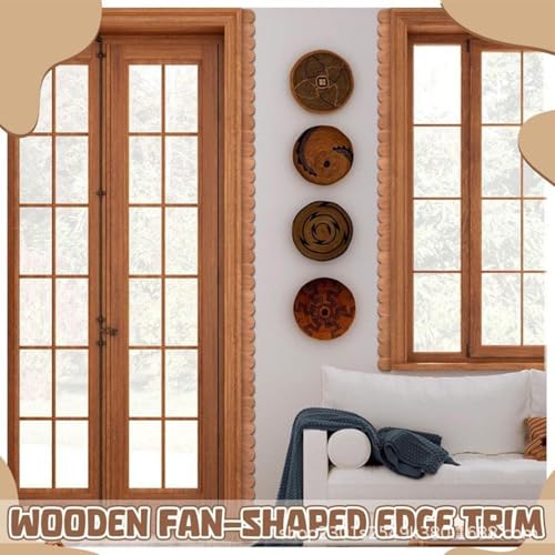 Bordure festonnée en bois brut pour projets de bricolage et déco