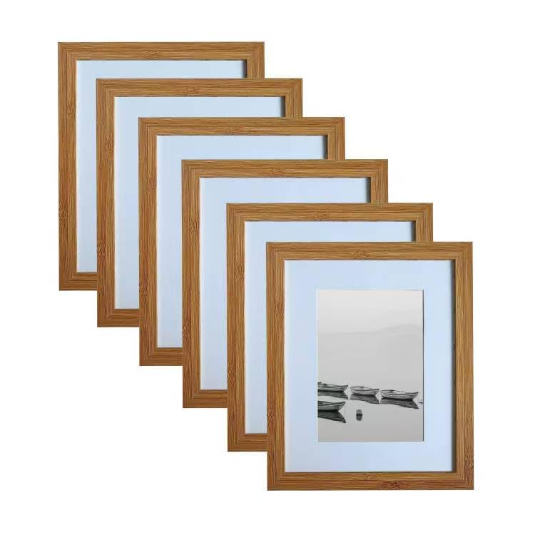 10 Best Bamboo Picture Frames That Elevate Your Home Decor 1 8x10in Photo Frames Set of 6 with Mat