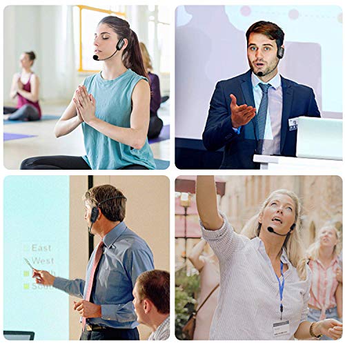 Microfone Sem Fio, Microfone Wireless UHF, Transmissão Sem Fio de 50 m, Faixa de Cabeça e Portátil 2